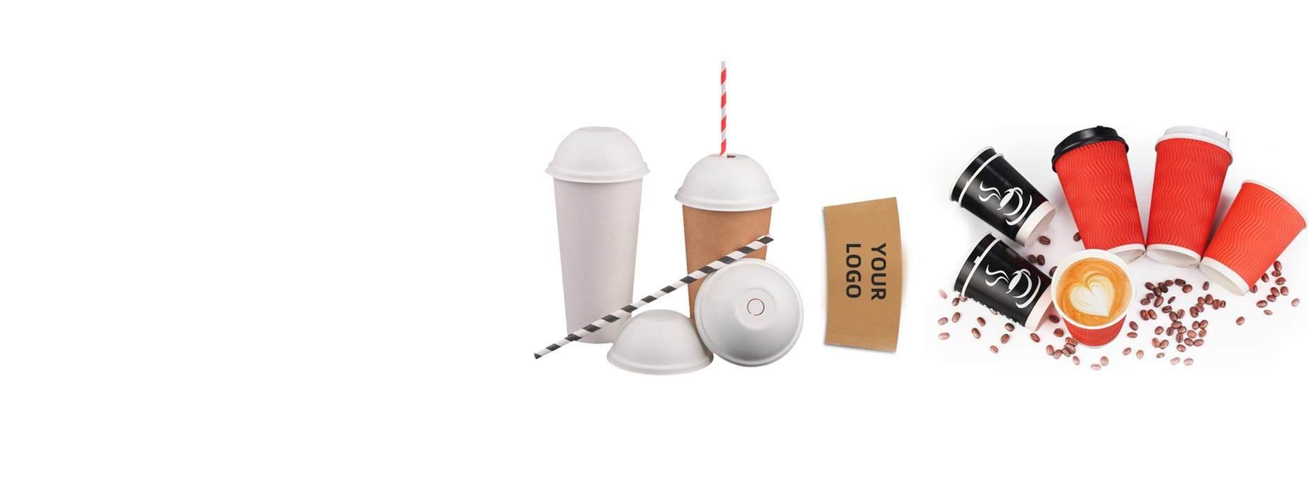 Taza de café con funda y tapa